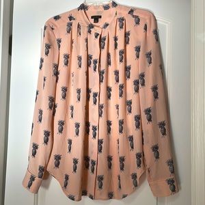 NWT Ann Taylor pineapple print blouse